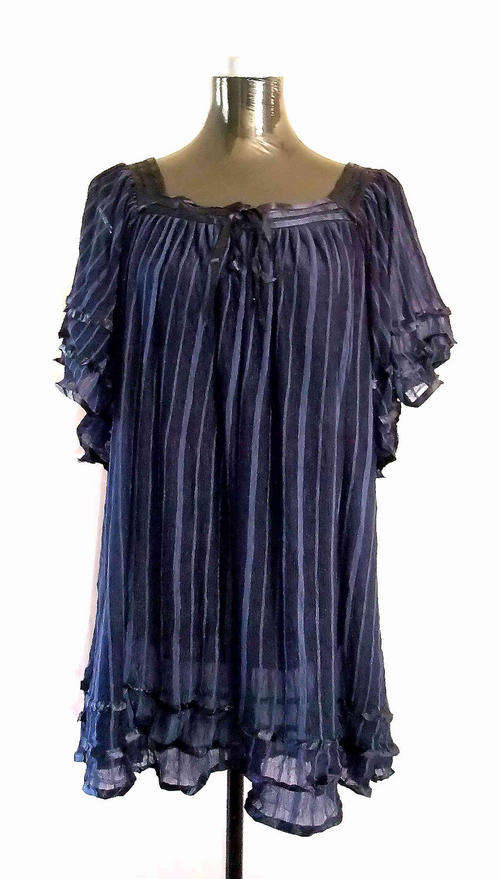 Elegant  Chiffon Top Satin Edge ,Royal Blue 34/36