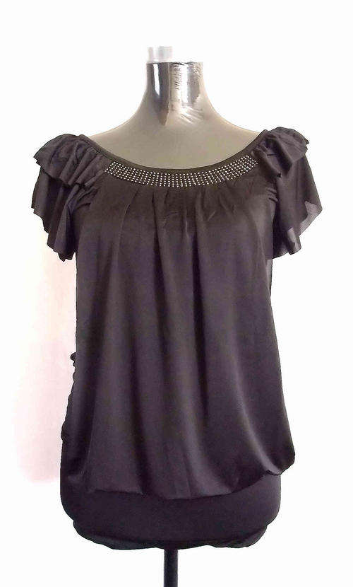 *** Spring New Arrivals *** Stylish Feminine Short Dress/Top , Black