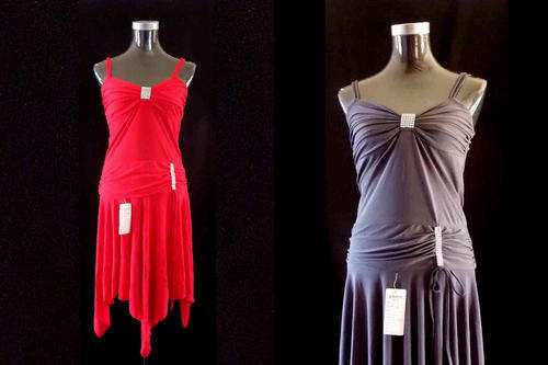 STUN With STYLE Party Dress Colors: Red & Seal Grey