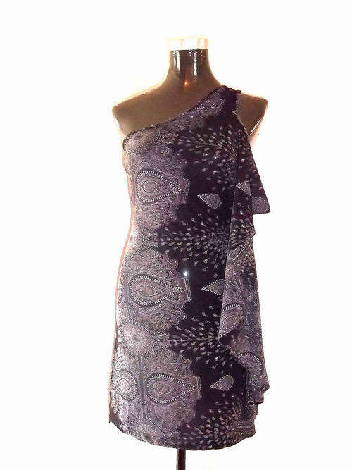 ONE SHOULDER TRENDY DRESS 34/36