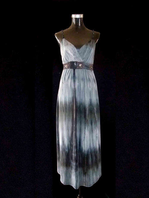 New Look Grayish Blue Plaited Strap Maxi Dress 32/34
