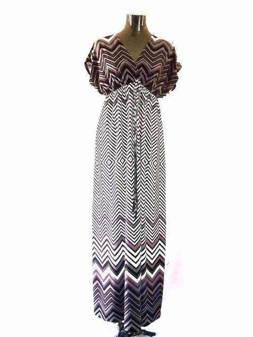 ***NEW ARRIVAL*** Elegant Zigzag Stripe Maxi Dress