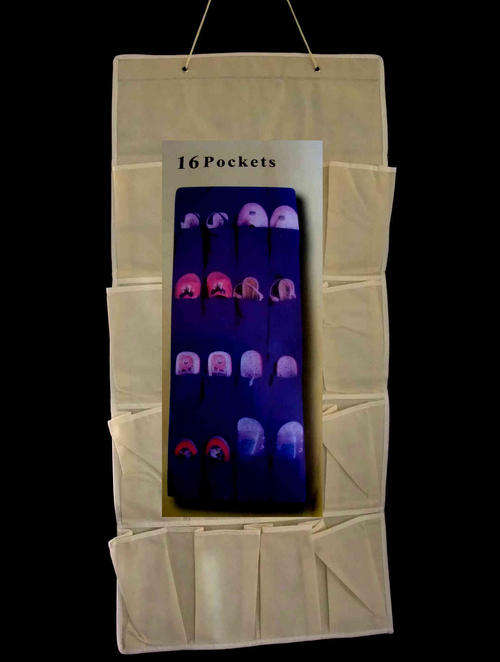 SHOE HOLDER 16 POCKETS SIZE: 100 X 45 CM COLOR: BEIGE
