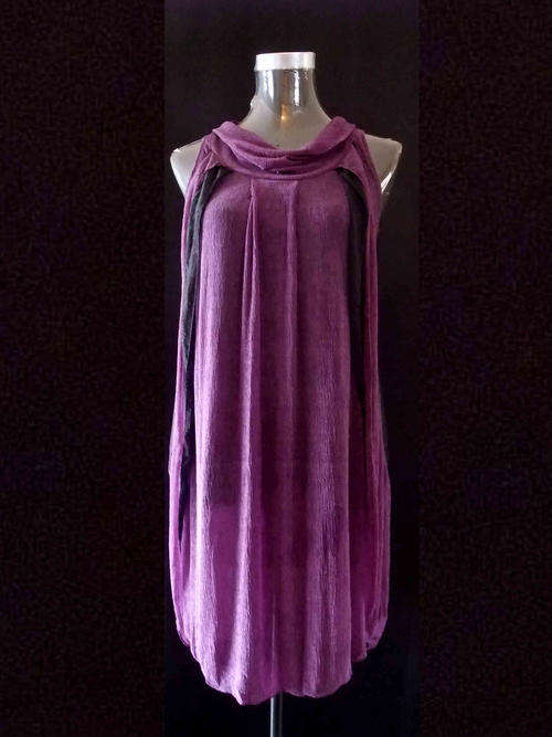 Lovely SPRING CHIFFON Multi Layered long Top/Dress Purple 32/34