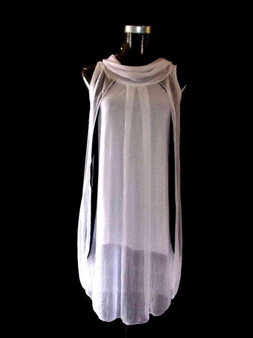 Lovely SPRING CHIFFON Multi Layered long Top/Dress White 34/36