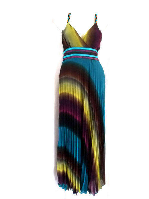 MAXI CHIFFON DRESS PLAITED STRAP 36