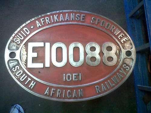 10E Locomotive number plate