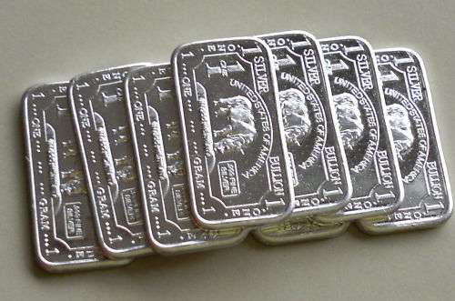 5 X I GRAM FINE SILVER .999 BULLION BARS @@@ A CRAZY R1 EACH PER BAR
