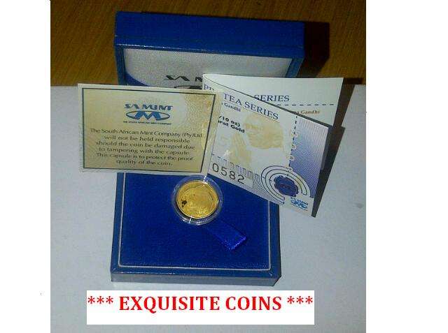 2008  *** LIMITED EDITION GANDHI *** R5 GOLD PROOF @@@ A CRAZY START