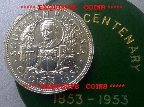 1 x **** 1953 NEW RHODESIAN CROWN IN MINT CONDITION **** @@@ A CRAZY STARTING PRICE OF JUST R1