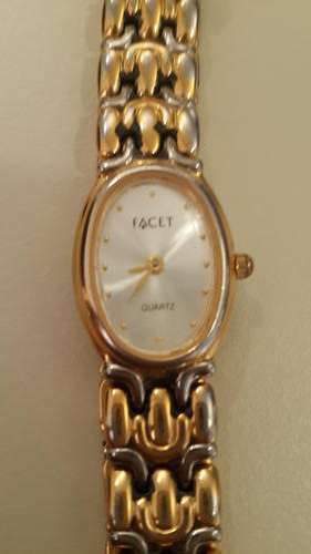 Vintage Facet Quartz gold plated ladies watch