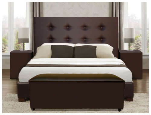 5 Pce Queen Bedroom Suite. Headboard, Covered Base,2 x pedestals, Blanket Box