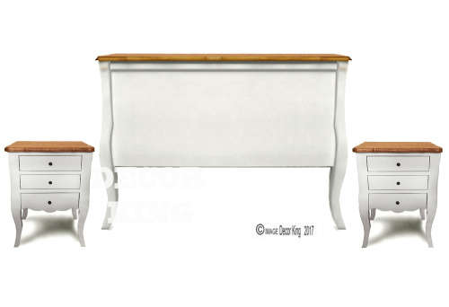 Blanc headboard and pedestals - Shabby Chic