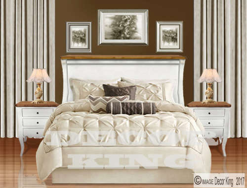 Blanc headboard and pedestals - Shabby Chic