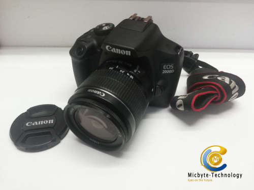 Canon EOS 2000D 24MPX, 18-55mm EF-S II Kit lens
