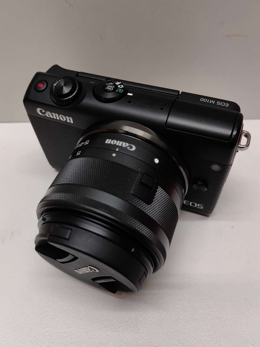 Canon EOS M100 Mirrorless Camera + 15-45mm IS STM (Black)