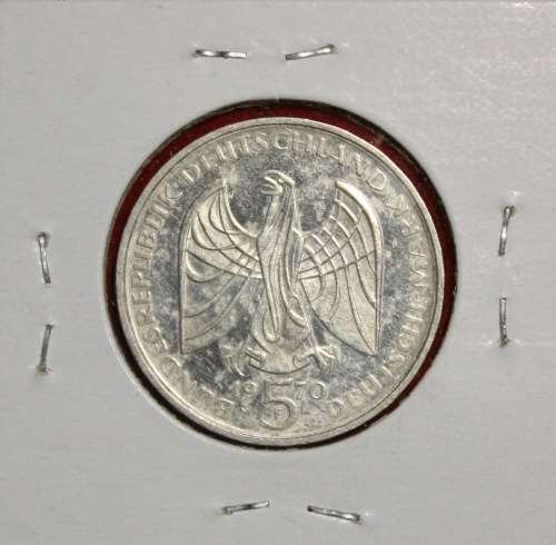 1970F German 5 Mark - UNC