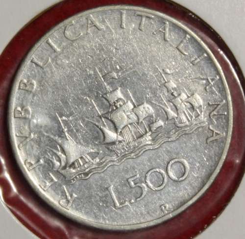 1961R Italy 500 Lire (Silver 83.5%) - XF