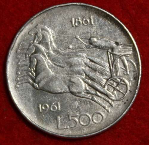 1961(99) Italy 500 Lire (Silver 83.5%) - XF