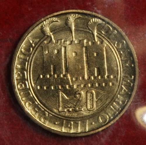 1977 San Marino Coin Set (Silver 83.5%) - Brilliant Uncirculated
