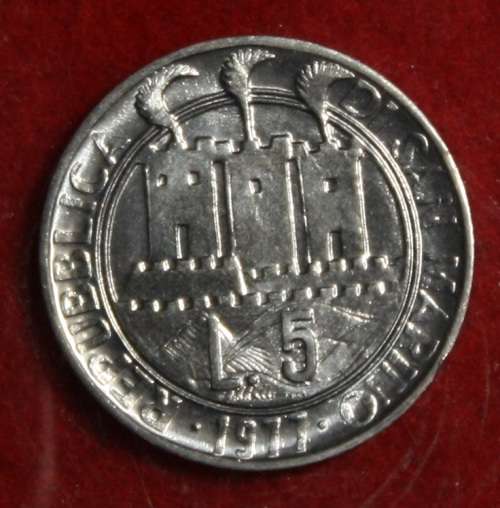 1977 San Marino Coin Set (Silver 83.5%) - Brilliant Uncirculated