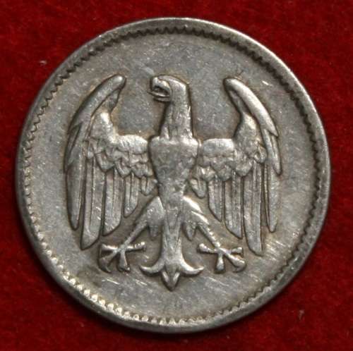 1924A German 1 Mark (Silver 90%) - XF