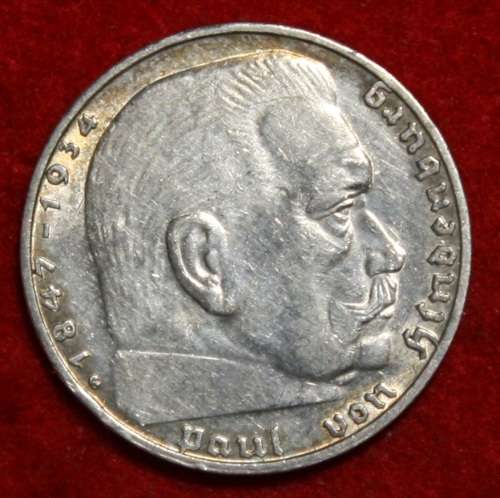 1939G German 2 Reichsmark (Silver 62.5%) - XF+