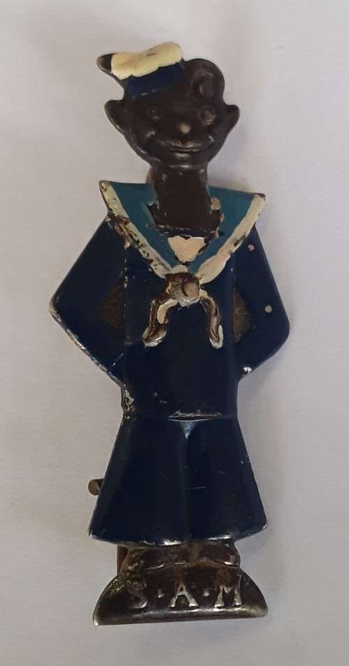 PAIR OF SA WW2 `SAILOR S.A.M` SILVER BADGES.