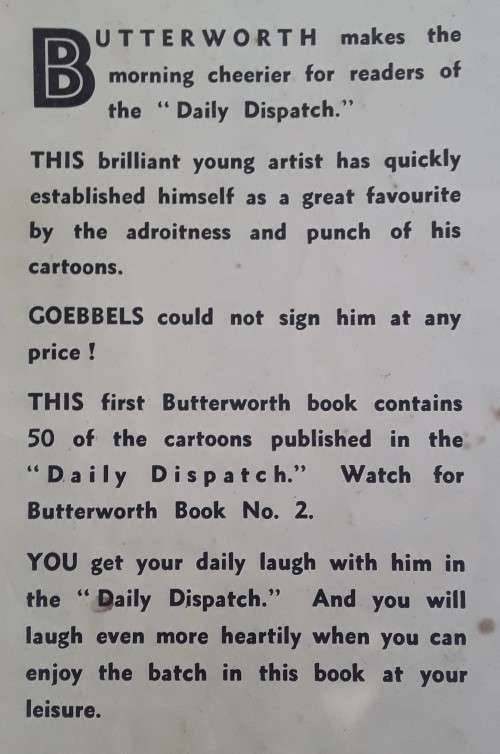 RARE WORLD WAR 2 BRITISH CARTOON BOOK `ADOLF AND HIS CRAZY GANG`.