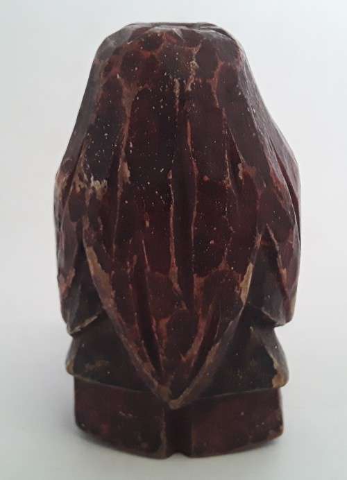 Antique Japanese Nara Ningyo hand-carved wooden doll.