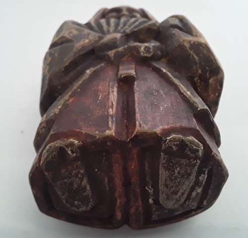 Antique Japanese Nara Ningyo hand-carved wooden doll.