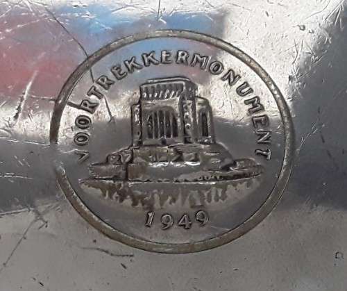 1949 Voortrekker Monument Silver-Plated bowl. Art Deco style.