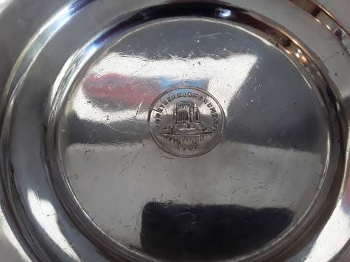 1949 Voortrekker Monument Silver-Plated bowl. Art Deco style.