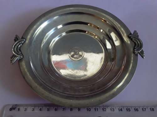 1949 Voortrekker Monument Silver-Plated bowl. Art Deco style.