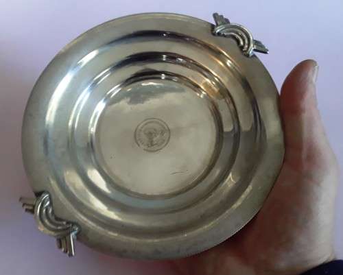 1949 Voortrekker Monument Silver-Plated bowl. Art Deco style.