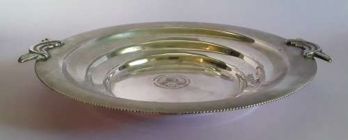 1949 Voortrekker Monument Silver-Plated bowl. Art Deco style.