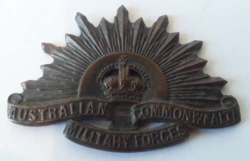WW2 Australian Commonwealth Military Forces badge - Rare! No pins.