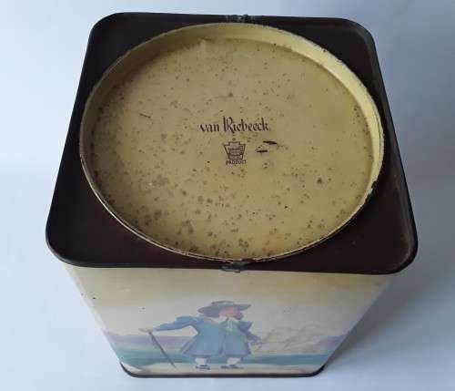 Vintage 1952 Jan Van Riebeeck Souvenir Tercentenary Coffee Tin. H : 20,5cm.