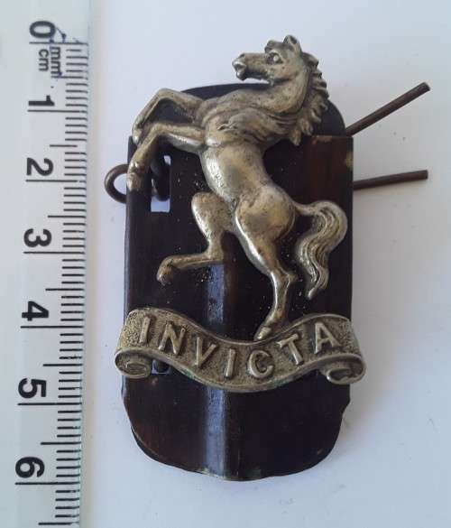 Early Royal West Kent Regiment Badge.  Original backplate and lugs intact.