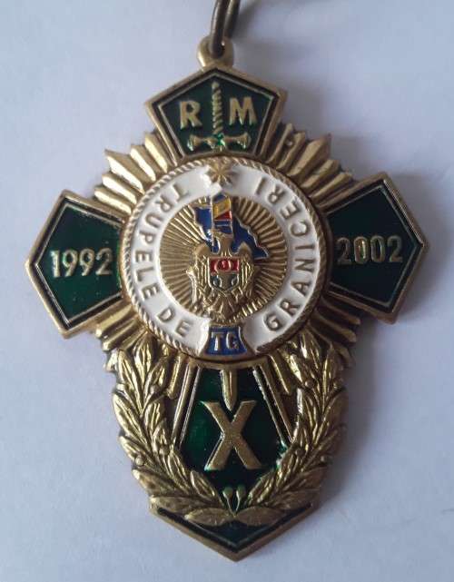 Moldova `10 Years of the Border Troops` Service Award Medal.
