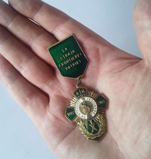 Moldova `10 Years of the Border Troops` Service Award Medal.