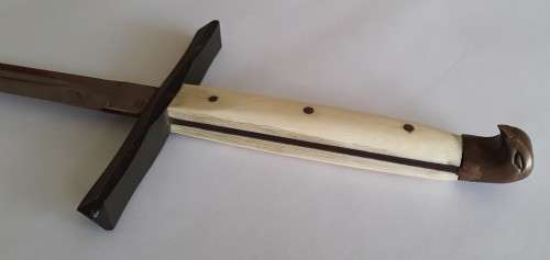 Rare custom-made Nazi SS trench dagger with scabbard.  Possible SA connection.  See description.