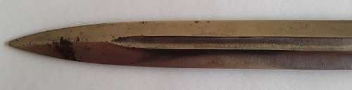 Rare custom-made Nazi SS trench dagger with scabbard.  Possible SA connection.  See description.