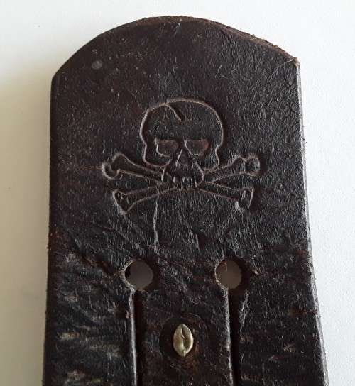 Rare custom-made Nazi SS trench dagger with scabbard.  Possible SA connection.  See description.