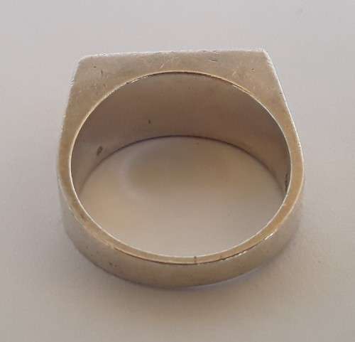 Vintage Solid Sterling Silver Modernist Ring. Size K. 7.9 Grams.