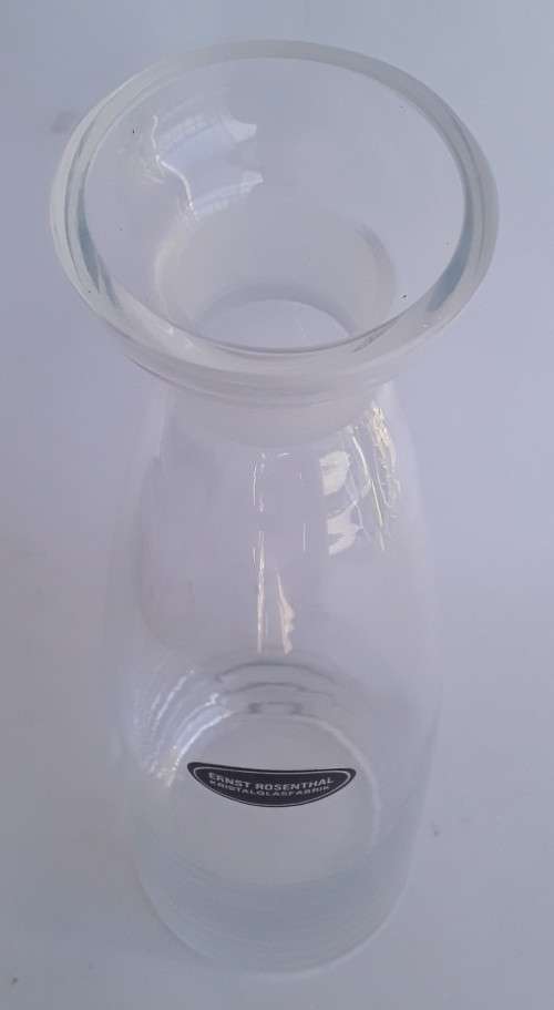 Fine Quality Vintage `Ernst Rosenthal Kristalglasfabriek` Decanter With Stopper. H: 34 cm.