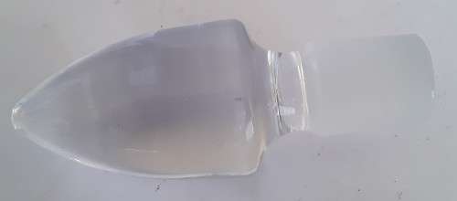 Fine Quality Vintage `Ernst Rosenthal Kristalglasfabriek` Decanter With Stopper. H: 34 cm.