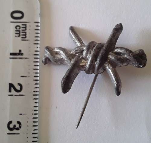 Very Rare Ossewa Brandwag `Barbed Wire` Lapel Badge. Koffiefontein.