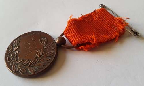 Antique 1921 Steeplechase Medal. Engraved `C.J.M.V. 27-8-21`.