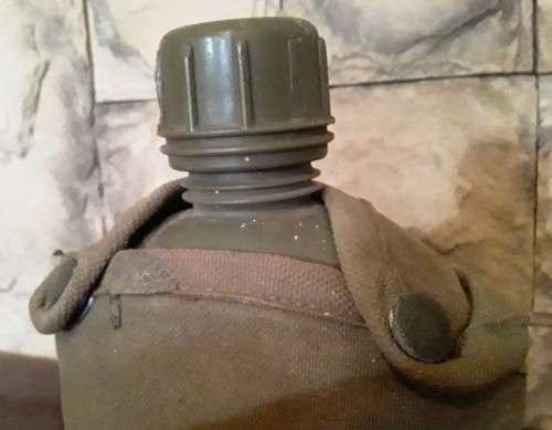 Vintage 1970`s SADF Army Water Bottle In Original Canvas Holder.